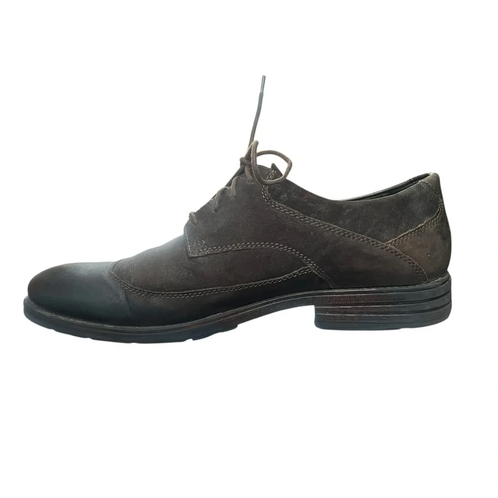 Clarks Brown Leather Cap Toe Oxford Dress Shoes 11.5M‎